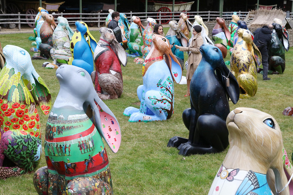 Cotswolds AONB Hare Trail 2018 artists and sponsors launch at The Cotswold Discovery centre, Northleach. Tuesday 27th of March 2018.
